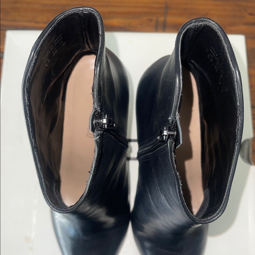 ALDO MYRONA BOOTS Black Leather Pointed Tor Side Zipper Stiletto Heel Size 8.5 - Picture 11 of 16